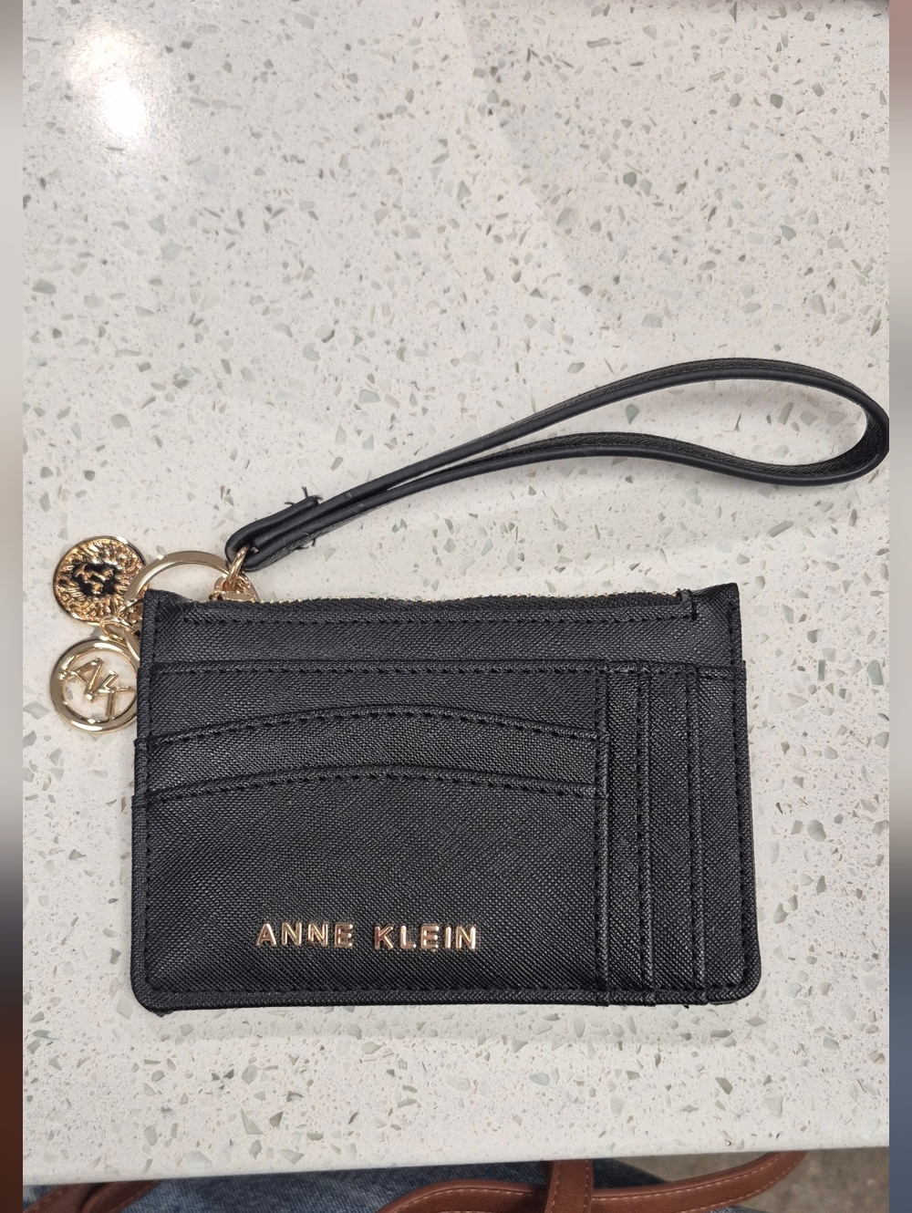 NWOT Anne Klein Black Card Holder Wristlet